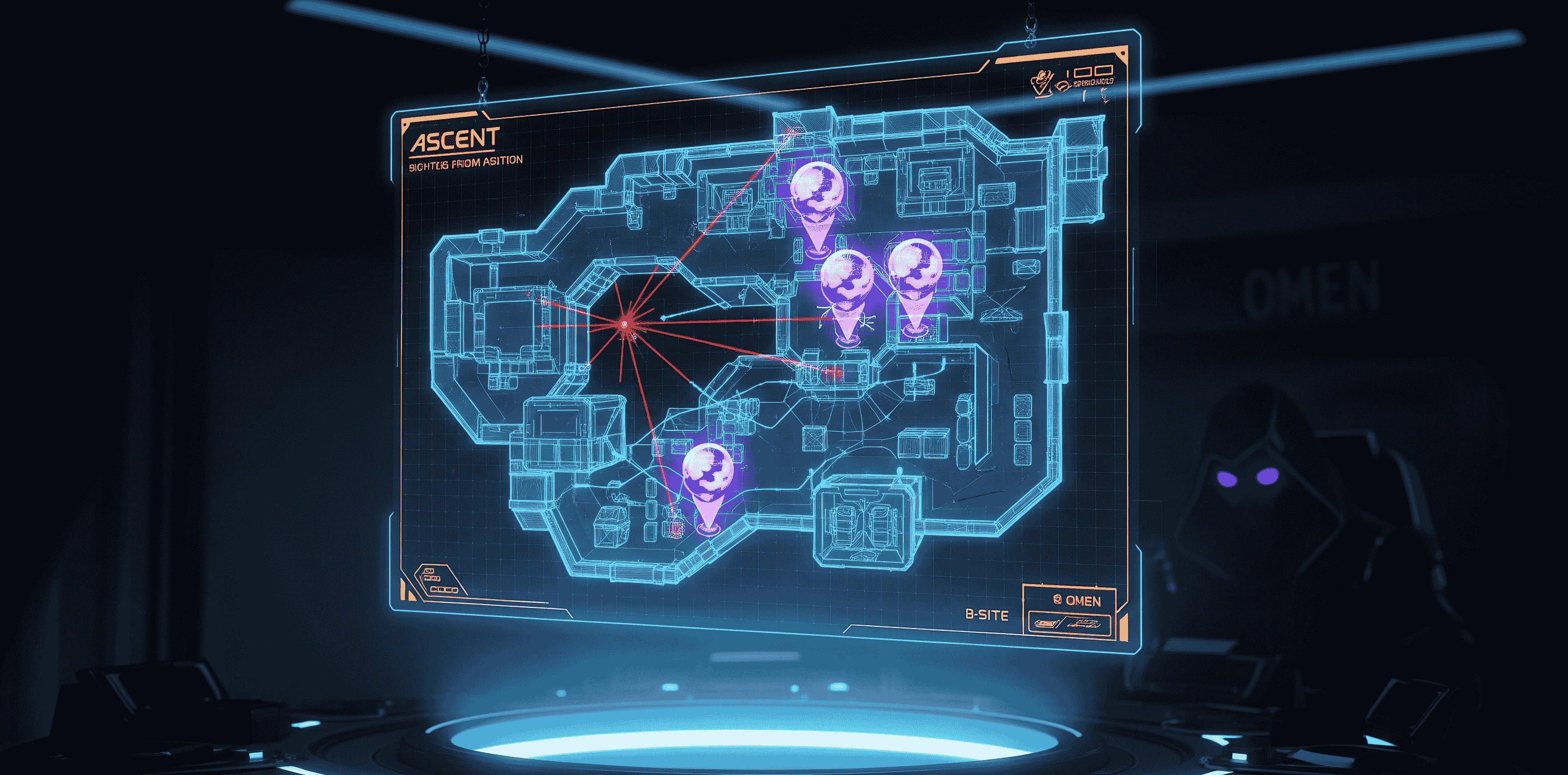 A tactical view of the Ascent map in Valorant